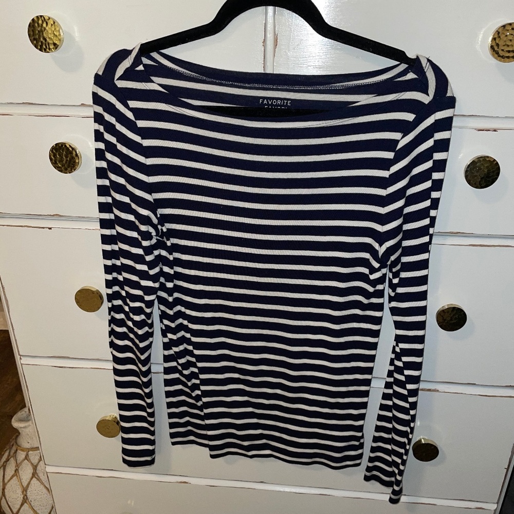 GAP Favorite Tee Navy & White Stripe